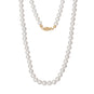14 Karat Gold Knotted 6-6.5mm Near Round Cultured Freshwater Pearl Necklace