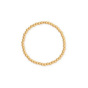 7" 4mm 14/20 Gold Filled Bead Stretch Bracelet