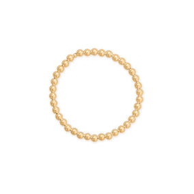 7" 5mm 14/20 Gold Filled Bead Stretch Bracelet