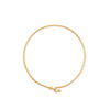 14 Karat Gold Plated Wire Hook Bangle with Bead Ends
