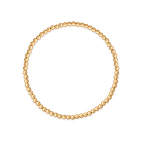7" 3mm 14/20 Gold Filled Bead Stretch Bracelet