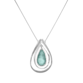 18" Ancient Roman Glass and Cutout Design Necklace