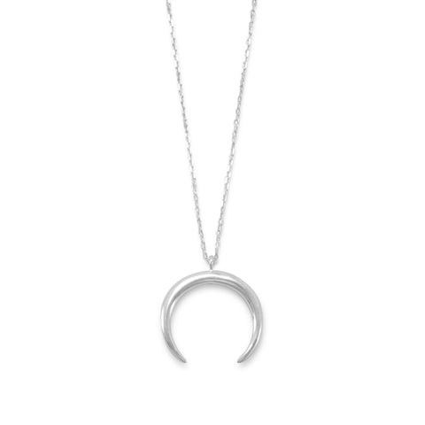 Sterling Silver Crescent Necklace