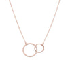 16" + 2" 14 Karat Rose Gold Plated Circle Link Necklace
