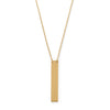16" + 2" 14 Karat Gold Plated Vertical Bar Drop Necklace