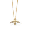 "BEE Mine!" 16"+2" 14 Karat Gold Plated Signity CZ Bee Necklace