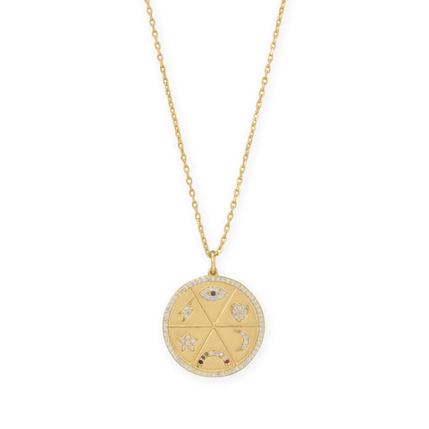 16" + 2" Celestial Medallion Necklace