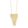 32" 14 Karat Gold Plated Stacked Bar Drop Necklace