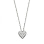 16" + 2" Pave CZ Heart "MOM" Necklace