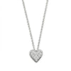 16" + 2" Pave CZ Heart "MOM" Necklace
