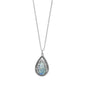 18" Pear Cutout Roman Glass Necklace