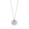 18" Oxidized Etched Rose Disk Necklace
