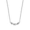 16" + 2" Rhodium Plated Polki Diamond Necklace