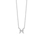 16" Rhodium Plated CZ Zodiac Symbol Necklace (All Signs)