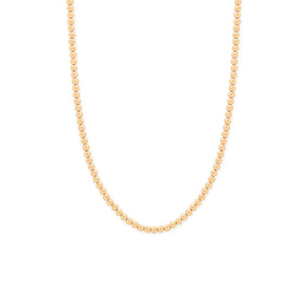 16" + 2" 4mm 14/20 Gold Filled Bead Necklace