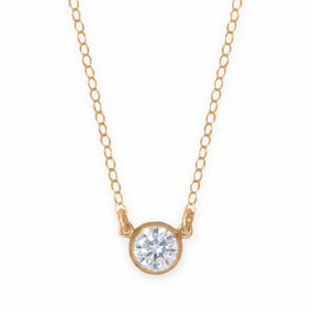 16" + 2" 14/20 Gold Filled 6mm CZ Necklace
