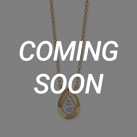 16" + 2" 14 Karat Gold Plated Pear Lab Grown Diamond Necklace