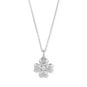 16" + 2" Rhodium Plated Lucky Clover Lab Grown Diamond Necklace