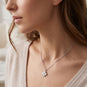 16" + 2" Rhodium Plated Lucky Clover Lab Grown Diamond Necklace