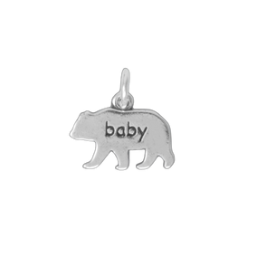 Silver or Gold "baby" Bear Charm