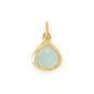 14 Karat Gold Plated Pear Aqua Chalcedony Charm
