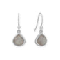 Rhodium Plated Pear Labradorite Charm