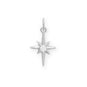 Dainty Rhodium Plated CZ Northern Star Charm