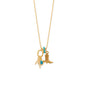 14 Karat Gold Plated Round CZ Birthstone Charms (January-December)