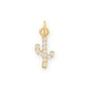 Dainty 14 Karat Gold Plated CZ Saguaro Cactus Charm