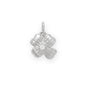 Dainty Rhodium Plated CZ Detailed Flower Charm