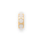 14 Karat Gold Plated White Jade Wheel Bead Charm
