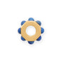 14 Karat Gold Plated Lapis Wheel Bead Charm