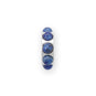 Rhodium Plated Lapis Wheel Bead Charm