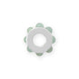 Rhodium Plated Green Aventurine Wheel Bead Charm