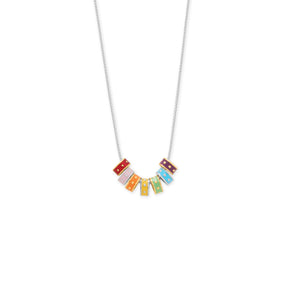 019 Rhodium Plated Box Chain Necklace (1.0mm)