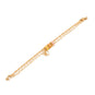 14 Karat Gold Plated Pink Enamel Inlay Dotted Wheel Bead Charm