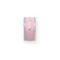 Rhodium Plated Pink Enamel Inlay Dotted Wheel Bead Charm