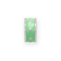 Rhodium Plated Green Enamel Inlay Dotted Wheel Bead Charm