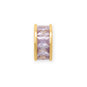 14 Karat Gold Plated CZ Birthstone Wheel Bead Charms (January-December)