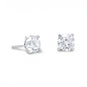 Rhodium Plated 6mm CZ Stud Earrings