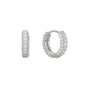 Dainty and Darling! Rhodium Plated CZ Click Hoop Earrings