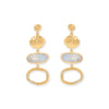 14 Karat Gold Plated Rainbow Moonstone Drop Earrings