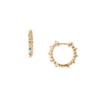 14 Karat Gold Plated Synthetic Turquoise Spike Hoop and Fringe Earrings