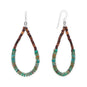 Turquoise and Pen Shell Heishi Bead Earrings