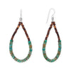 Turquoise and Pen Shell Heishi Bead Earrings