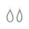 Turquoise and Pen Shell Heishi Bead Earrings