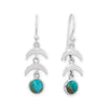 Turquoise Crescent Drop Earrings