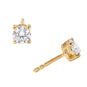 14 Karat Gold Plated Solitaire Lab Grown Diamond Stud Earrings