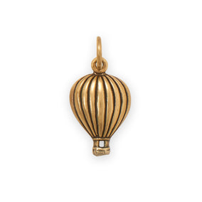 Silver or Gold Hot Air Balloon Charm