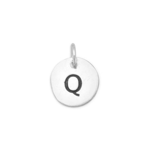 Oxidized Round Letter Initial Charm Series(A-Z)